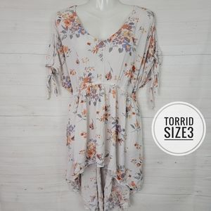Torrid Size 3 Cold Shoulder Tunic Top